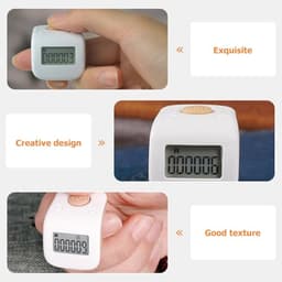 Baluue Rechargeable Ring Counter Silicone Electronic Tally Finger with Silent Design Comfortable Hand Feeling, Portable Digital and Point Tally and