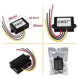Waterproof 48V to 24V Converter 36V 48V to 24V 1-60A Step Down Solar Inverter Voltage Regulators Module(10A Aluminum L)
