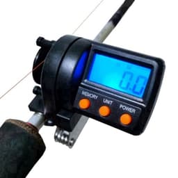 Electronic Fishing Line Counter with Auto Reset, LCD Display and Clamp on Rod Mount for Anglers Who Need Visible Line Length Tracking Digital Fishing