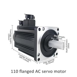 Servo Motor 1.2KW .5KW .8KW servo Driver kit 110ST 4Nm 5Nm 6Nm 3000rpm 220v ac(1.2KW 17bit)