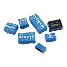 Slide Type DIP Switch 1/2/3/4/5/6/8/10Pin Position Way 2.54mm Pitch Red Toggle Blue Snap Dial 10Pcs(2pin-10pcs-Red)