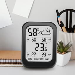 ABS Indoor Large Screen Household Temperature Humidity Meter with The Weather