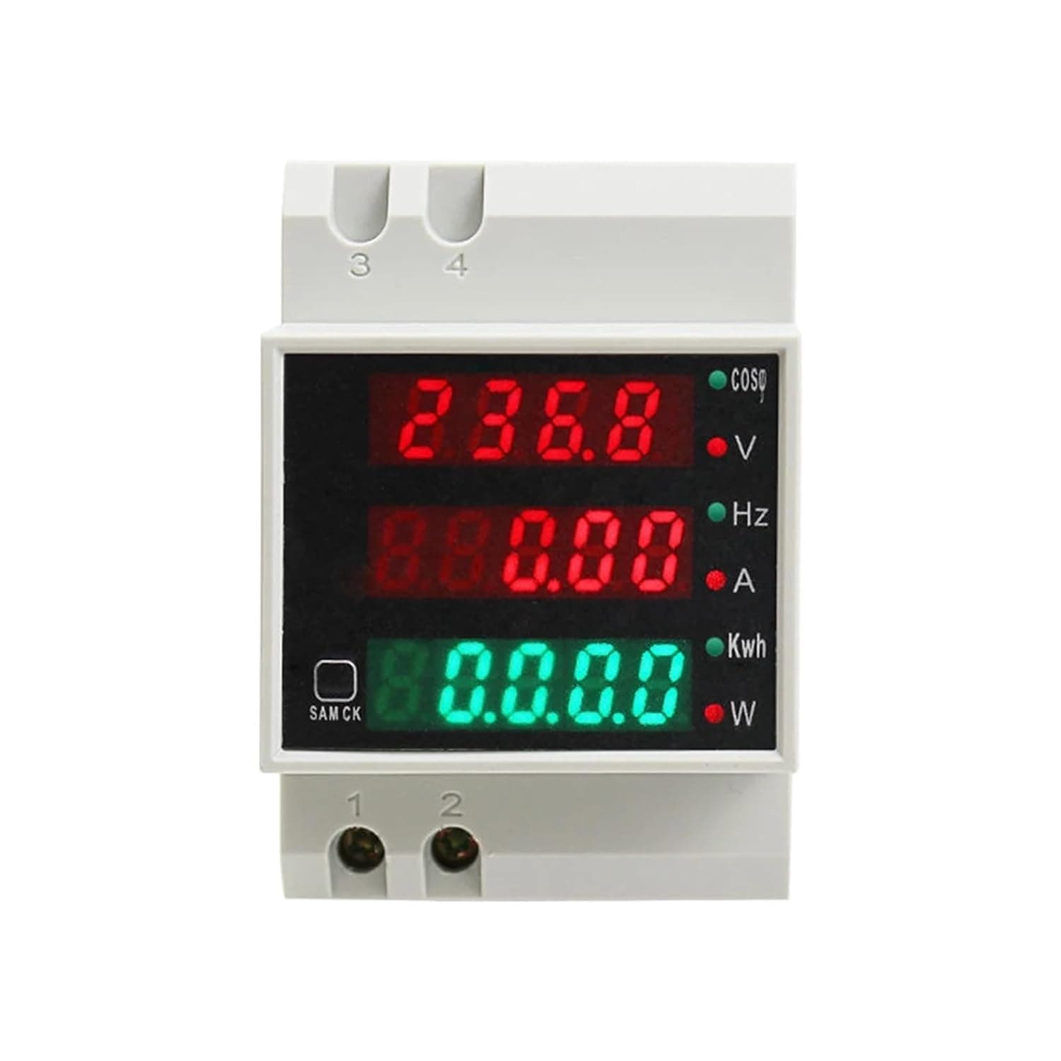 D52-2058 Digital Display AC Voltage Current Power Meter Frequency Household Multi-Function 1Pcs(200-450V Built-in CT)