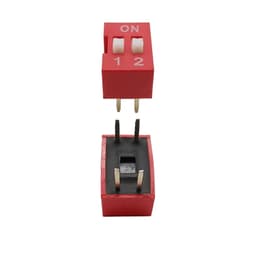 Slide Type DIP Switch 1/2/3/4/5/6/8/10Pin Position Way 2.54mm Pitch Red Toggle Blue Snap Dial 10Pcs(2pin-10pcs-Red)