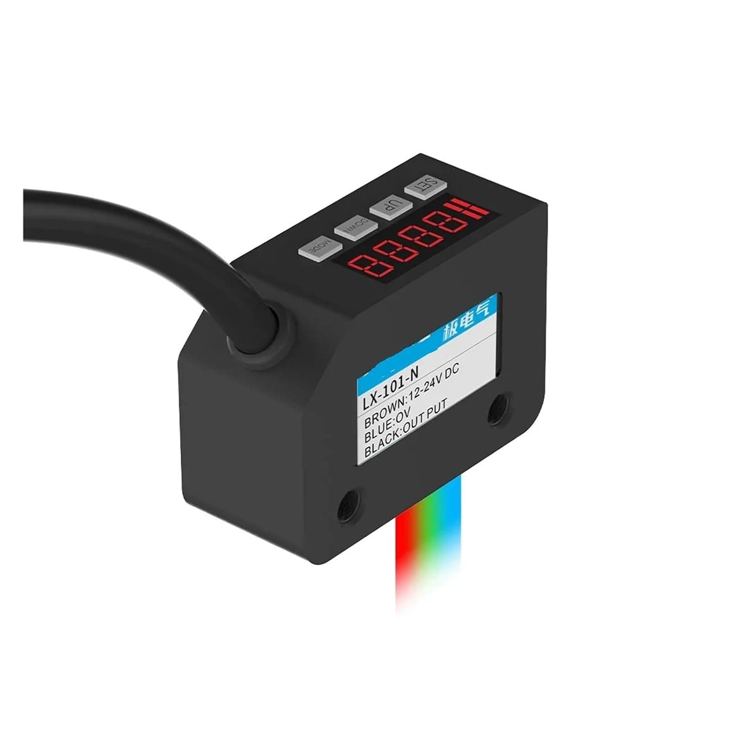Color Sensor photoelectric Switch RGB Mark Recognition Deviation Correction 12-24V DC NPN PNP Differential Positioning (Color : NPN)