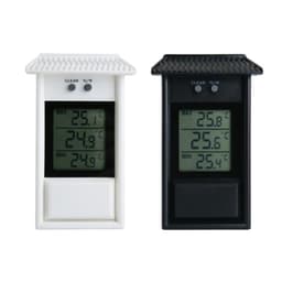 Outdoor Landscape Thermometer with Memory White Window Temperature Meter