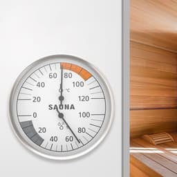 Metal Casing Wall-Mounted Sauna Temperature Humidity Meter Mechanical Hygrometer