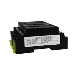 0.1% DIN Rail Mount Transmitter Module 4-20mA 0-10V Filtering Analog Signal Conditioner for Process Control Motor Drive(1 in 2 Out,0-10V in 4-20mA
