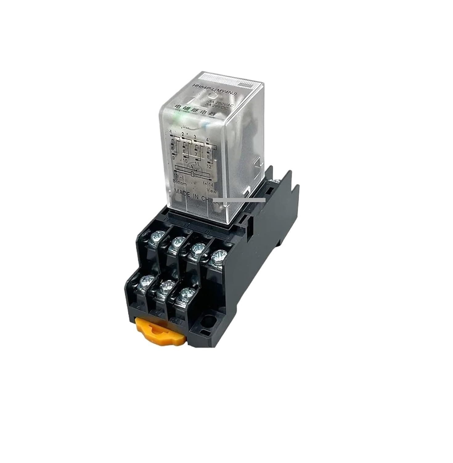 10SET Plug-in Relay PYF14A DC/AC 12v 24v 36v 48v 110v 220v DC/AC 5A Silver Contact 14pins rele Socket(DC,12V)