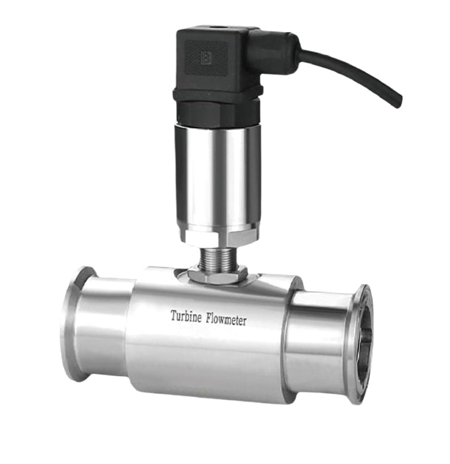 304 Stainless Steel Turbine Flow Meter Liquid Sensor Inline Pipeline Water Transmitter 4-20mA Output