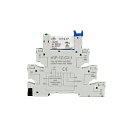5Pcs Din Rail Slim Relay 6.2mm Module Connector HF 41F Screw Connection Holder with Miniature Power Relay Terminal Block WSL-HF