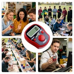 Click Counter - Handheld LED Digital Electronic, Resettable Counting Tool