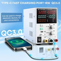 DC Power Supply 0-30V 0-10A 300W & Programmable DC Power Supply 0-32V 0-10A 320W