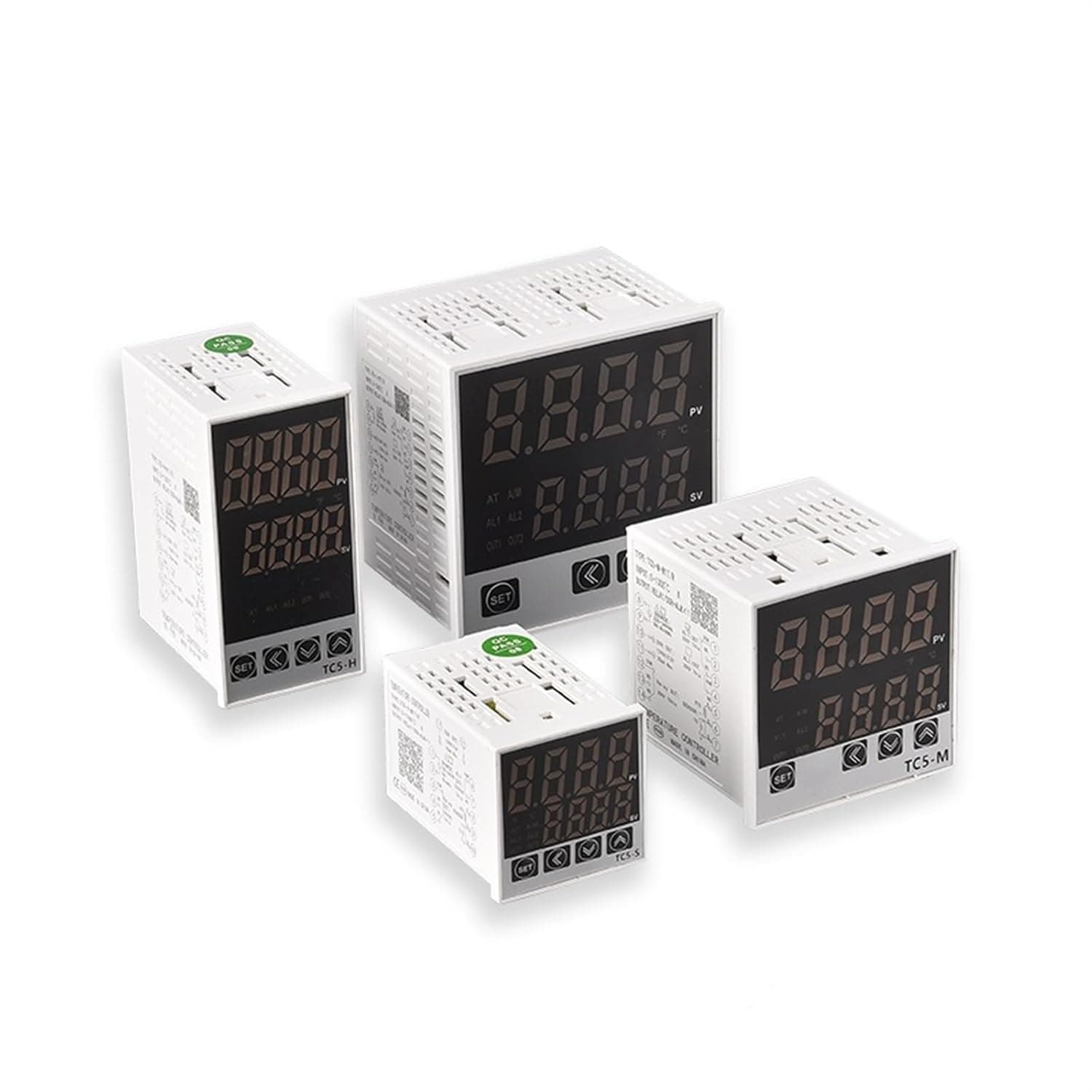 1PCS TC5 Series Intelligent Digital Display Temperature Controller AC220-240V Universal Input Double Output PID Control Thermostat(TC5-S)