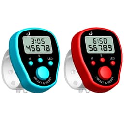 Finger Counter 5 Digital Electronic LED Hand Tally Counter Manual Clicker Count Lap 2PCS..