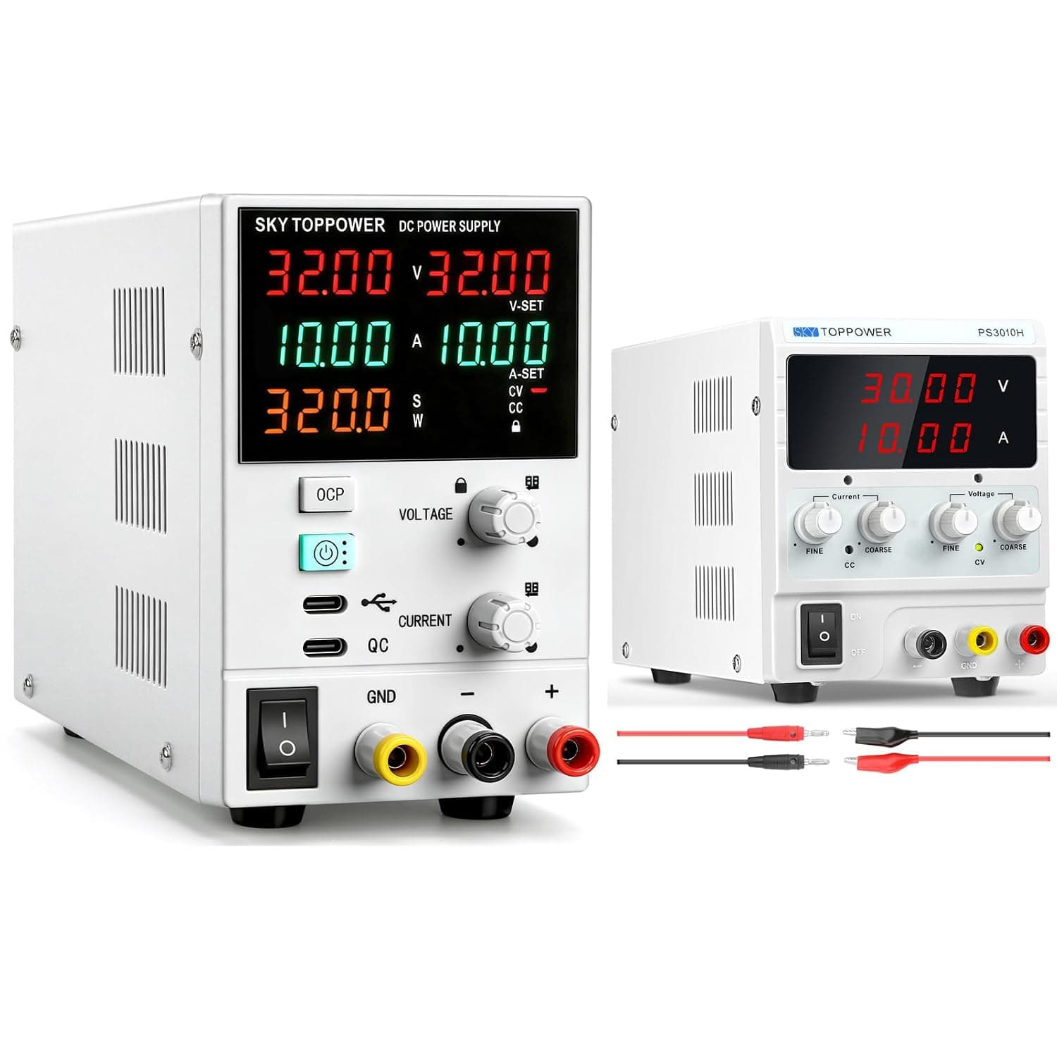 DC Power Supply 0-30V 0-10A 300W & Programmable DC Power Supply 0-32V 0-10A 320W