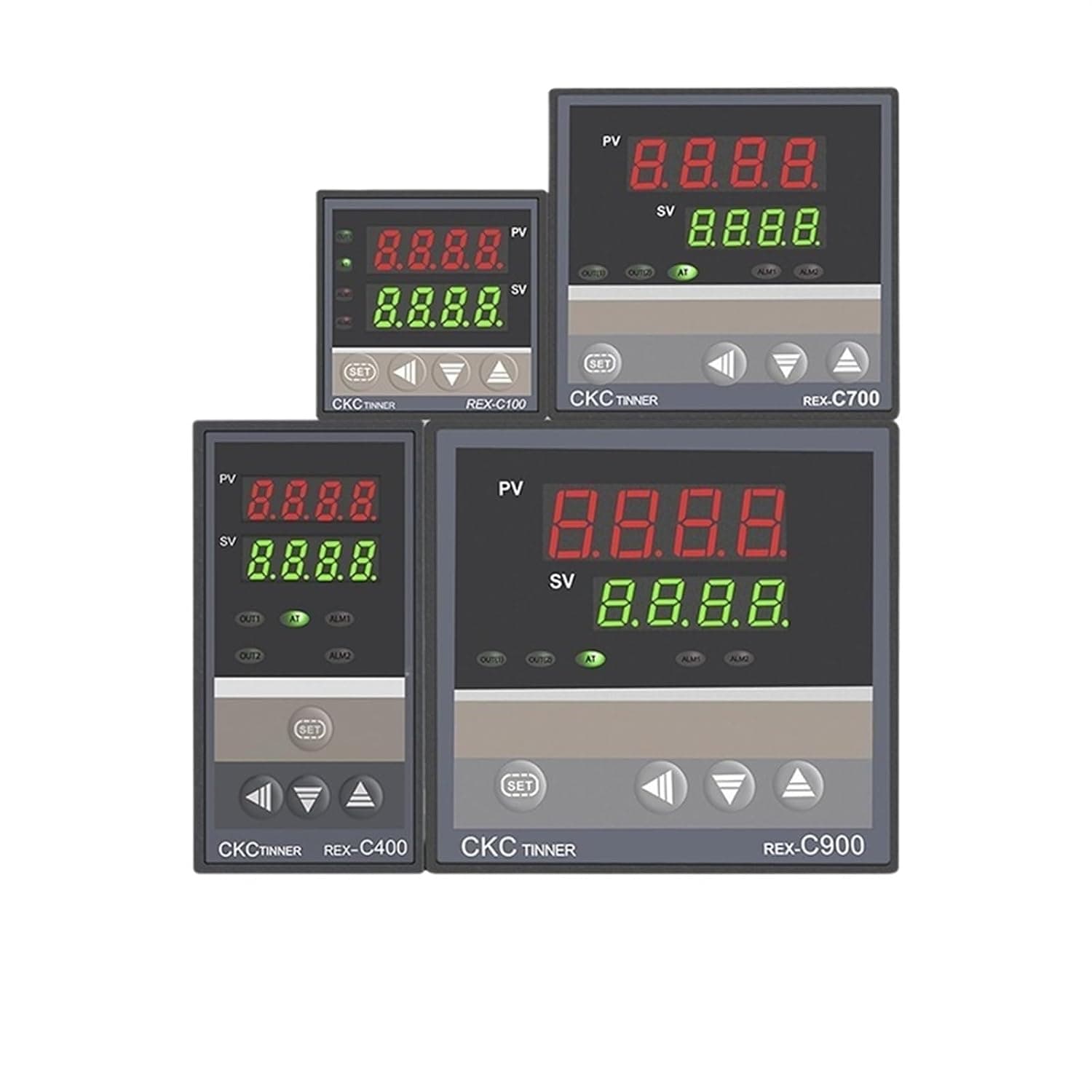 DC24V PID Temperature Controller Digital Display Thermostat SSR Relay Output REX C400 C700 C900 K E J PT100 CU50(C700-MAN DC24V)
