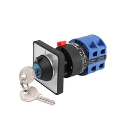 LW26-25YS3/2S Universal Change-Over Switch 22mm Mounting Motor Equipment Power Cut-Off Key with Lock 25A(0-1 Position)