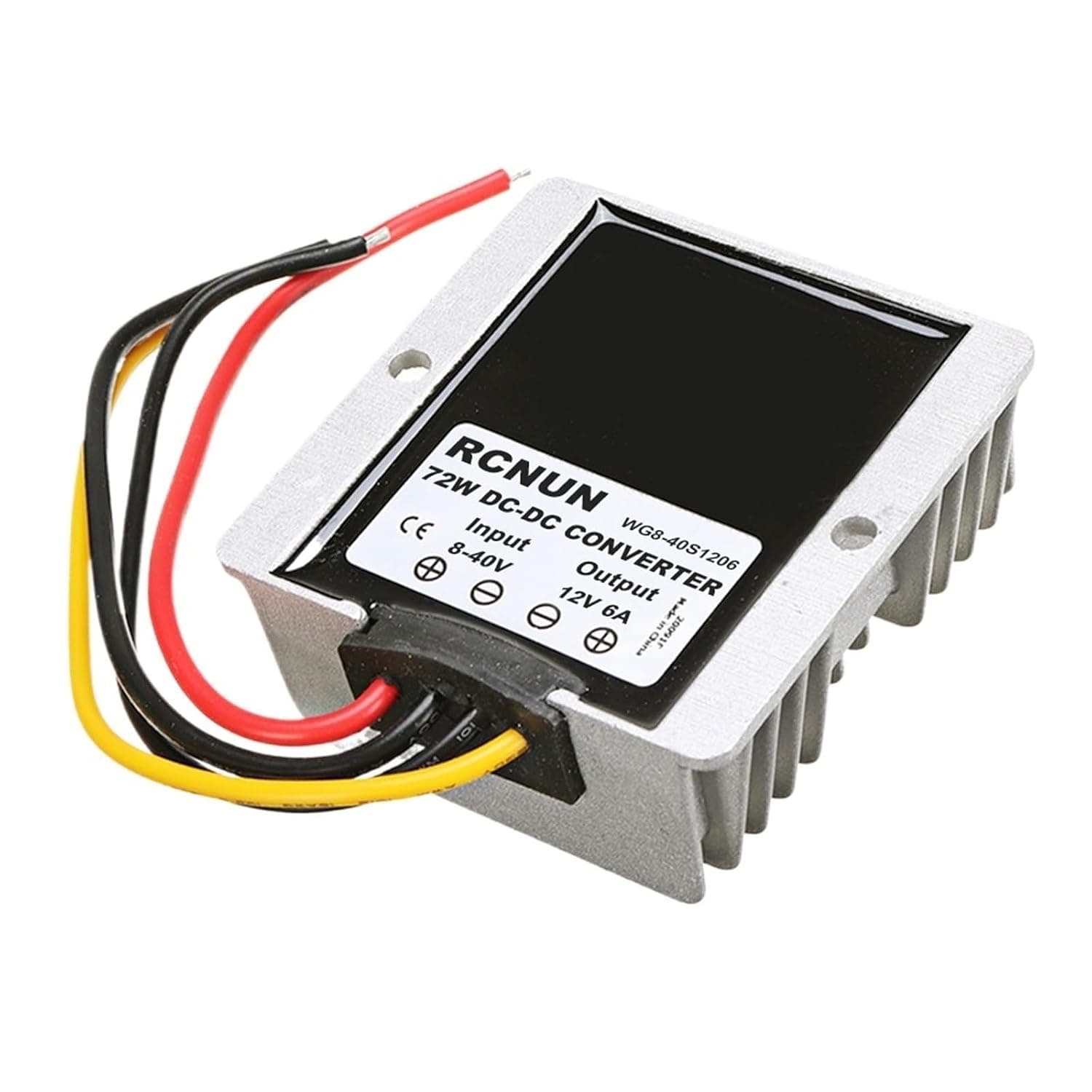 8-40V to 12V 3A 4A 6A 10A 15A 20A 25A 30A Automatic Buck-Boost DC DC Converter Regulator 12V Power Supply for Cars Solar(8-40v to 12v 6a)