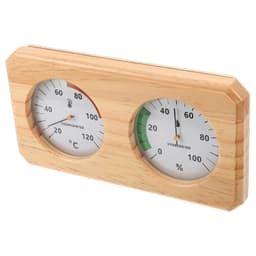 Wooden Sauna Temperature and Humidity Meter Dual Dial Wall Mounted Gauge