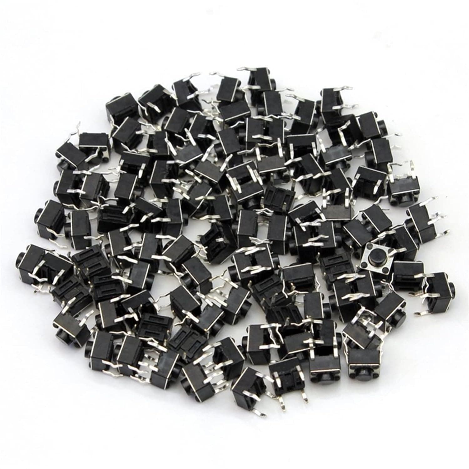 100Pcs/lot Mini Micro Momentary Tactile Push Button Switch 4 Pin ON/Off Keys DIP 6x6x5mm