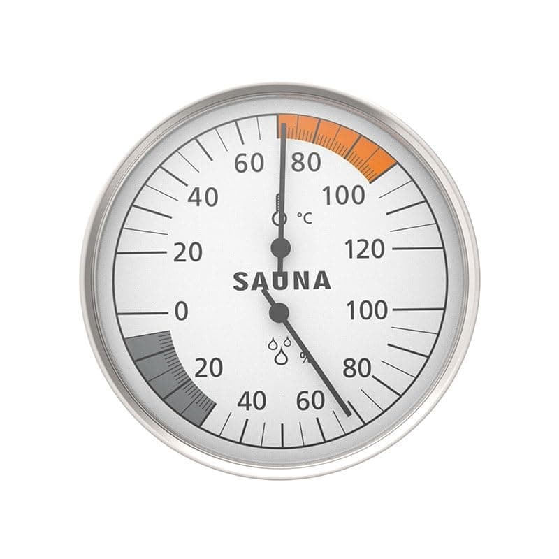 Metal Casing Wall-Mounted Sauna Temperature Humidity Meter Mechanical Hygrometer