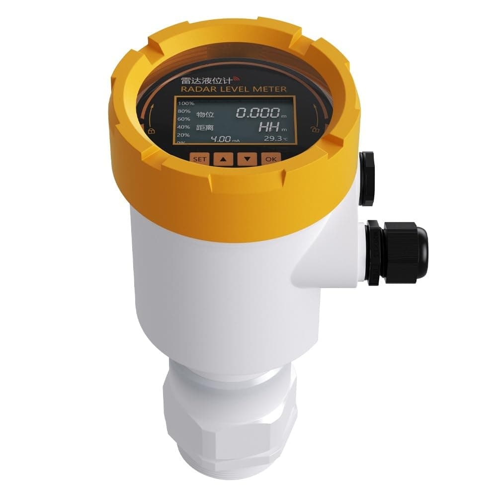 Radar Level Gauge 4-20mA LCD Radar Level Gauge RS485 0-20m Water Level Sensor(0-5m 4-20mA Output)
